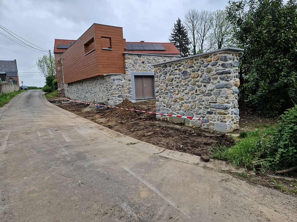 chantier entrée terrain