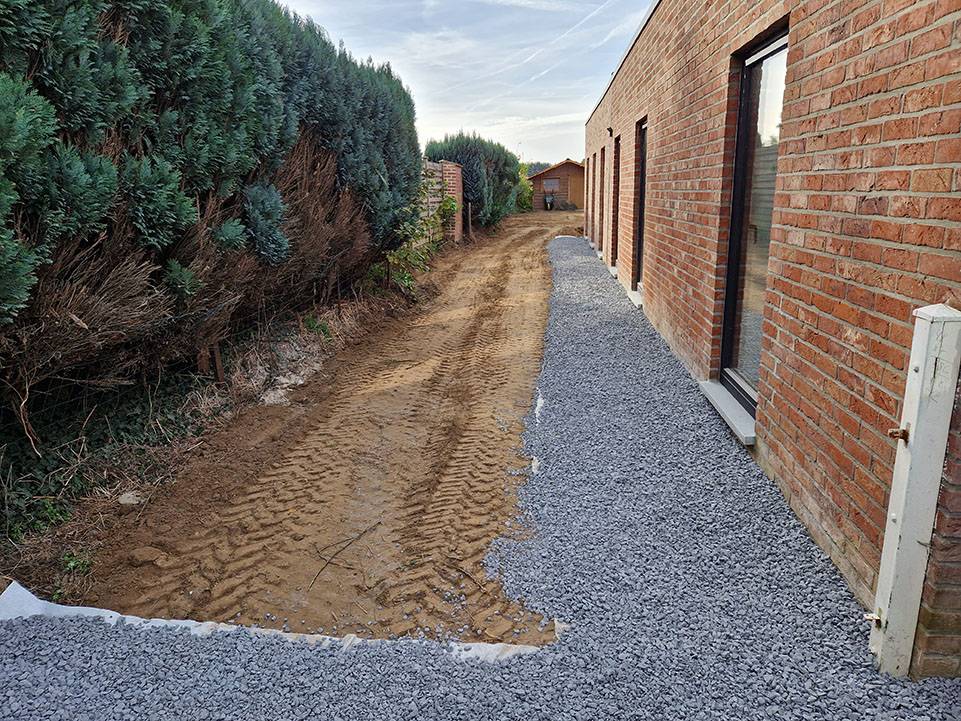 chantier sol en terre